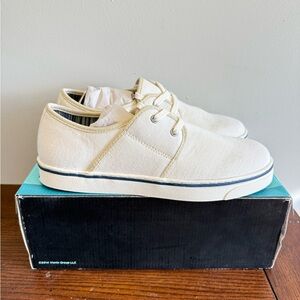 Vionic‎ Bryson Lace Up Canvas Sneakers White TVM4059 Men's 8 NEW